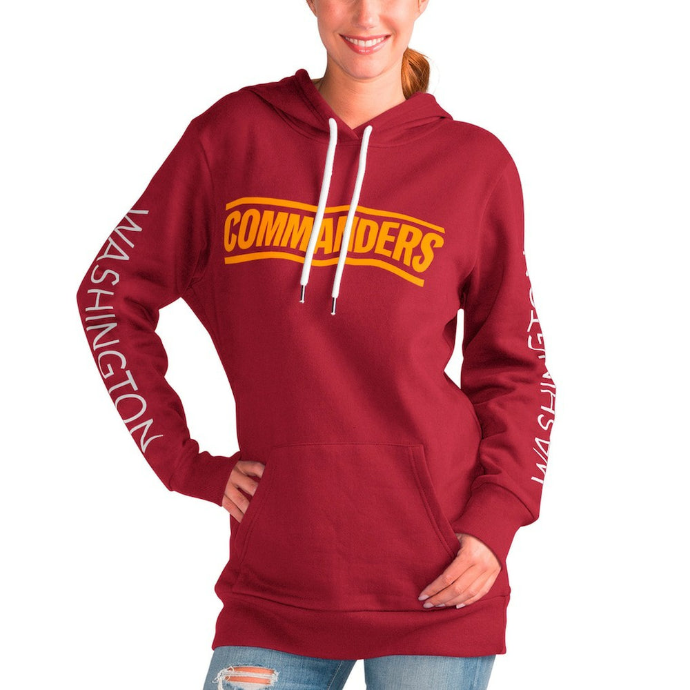 Washington Commanders G-III 4Her by Carl Banks Women's Extra Inning Pullover Hoodie - Burgundy on sale