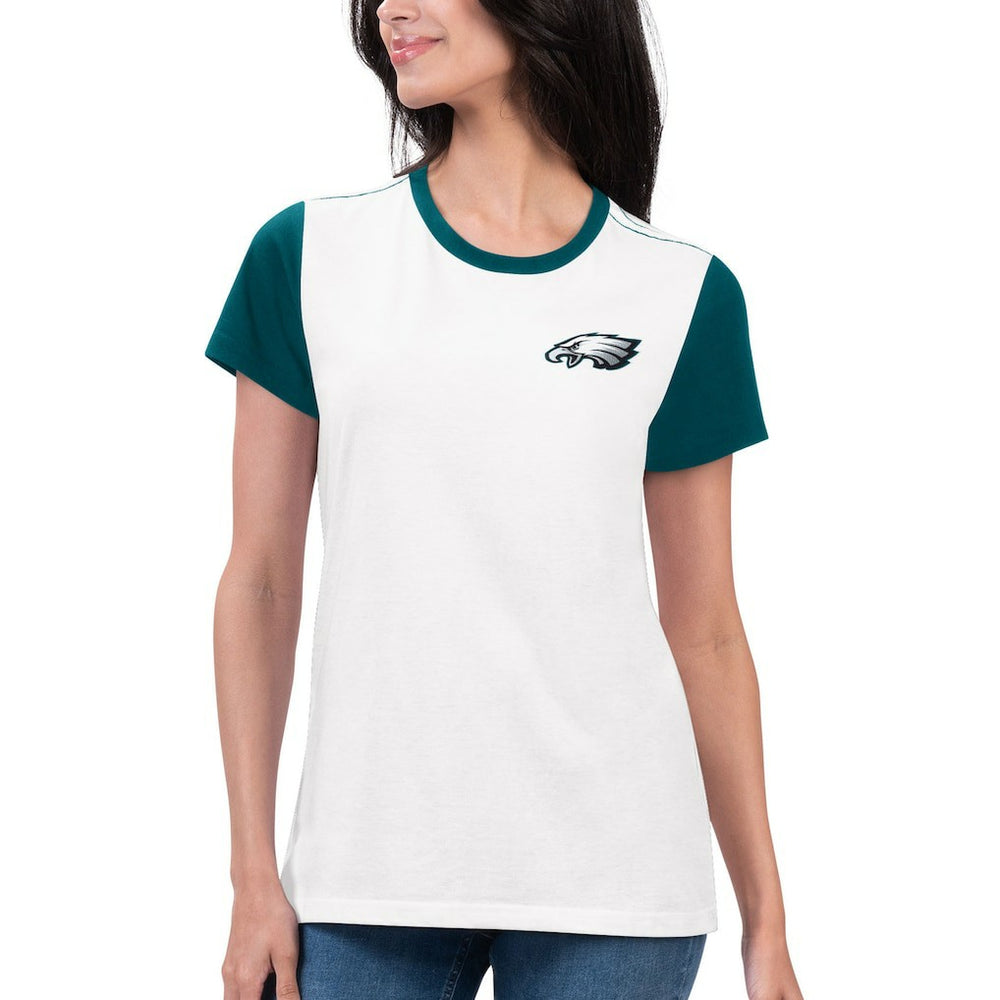 Philadelphia Eagles G-III 4Her by Carl Banks Women's Fashion Illustration T-Shirt - White/Midnight Green online