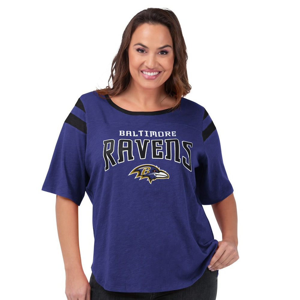 Baltimore Ravens G-III 4Her by Carl Banks Women's Plus Size Linebacker T-Shirt - Purple outlet