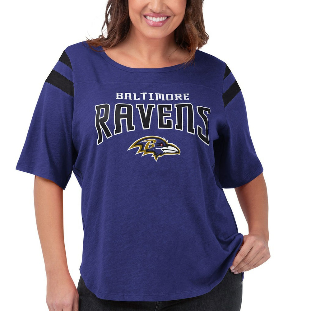 Baltimore Ravens G-III 4Her by Carl Banks Women's Plus Size Linebacker T-Shirt - Purple outlet
