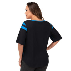 Carolina Panthers G-III 4Her by Carl Banks Women's Plus Size Linebacker T-Shirt - Black on sale