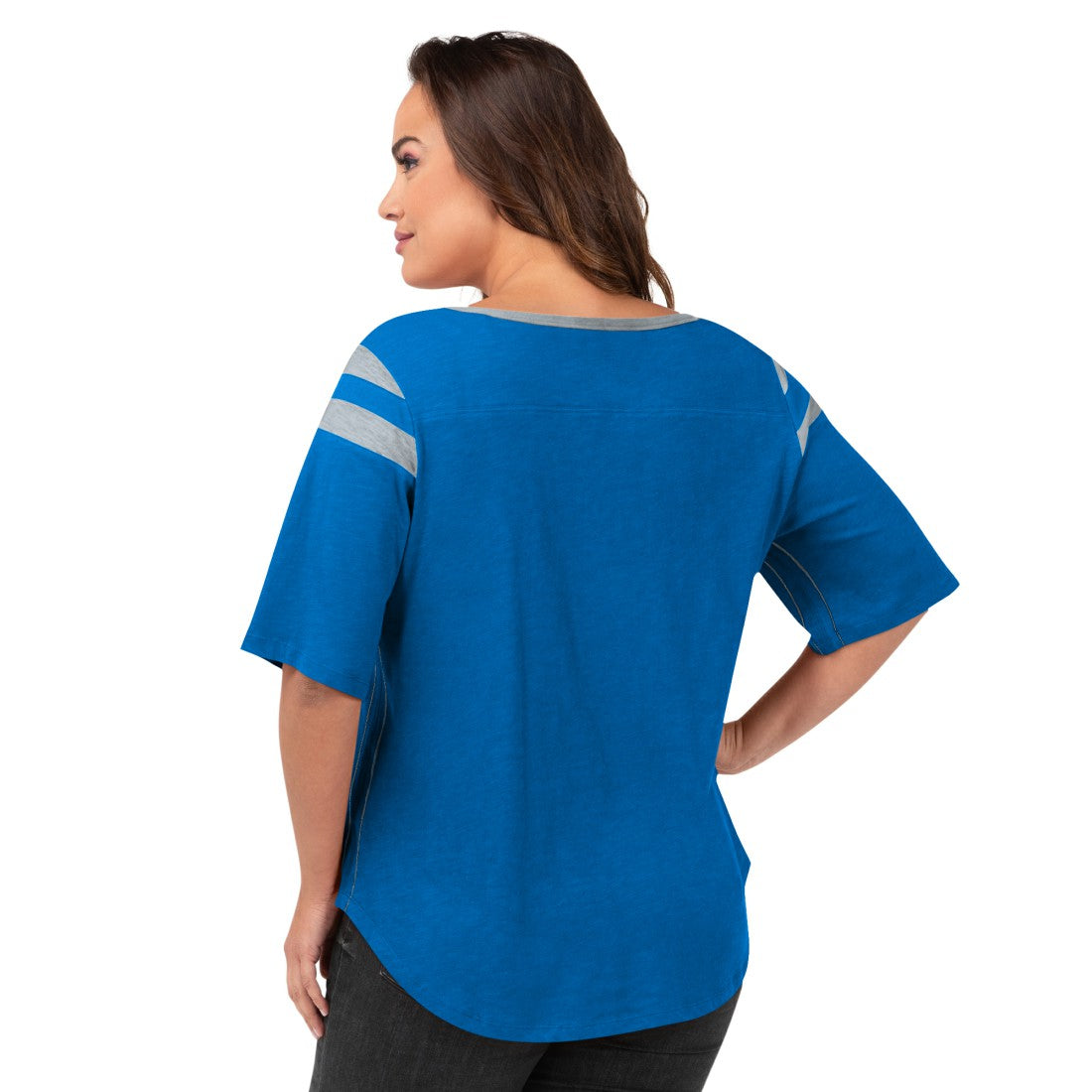 Detroit Lions G-III 4Her by Carl Banks Women's Plus Size Linebacker T-Shirt - Royal on sale