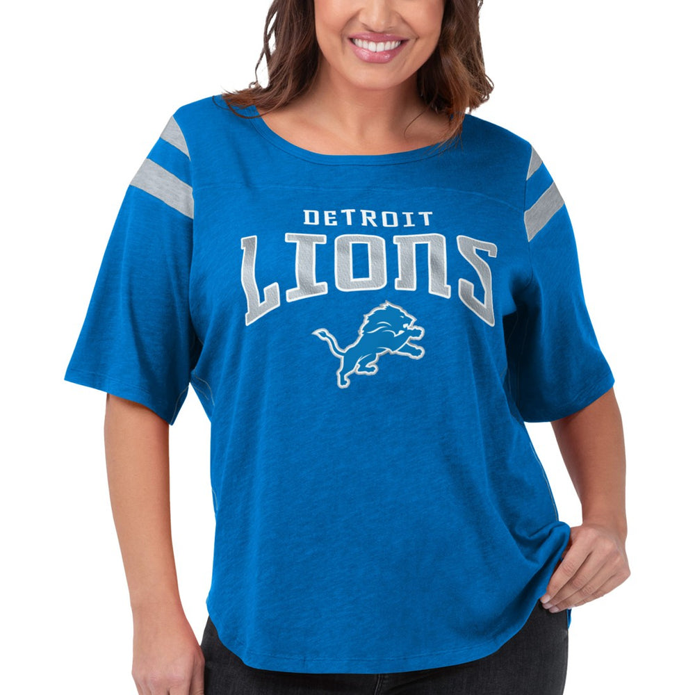 Detroit Lions G-III 4Her by Carl Banks Women's Plus Size Linebacker T-Shirt - Royal on sale