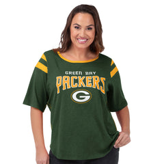 Green Bay Packers G-III 4Her by Carl Banks Women's Plus Size Linebacker T-Shirt - Green sale