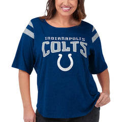 Indianapolis Colts G-III 4Her by Carl Banks Women's Plus Size Linebacker T-Shirt - Royal outlet