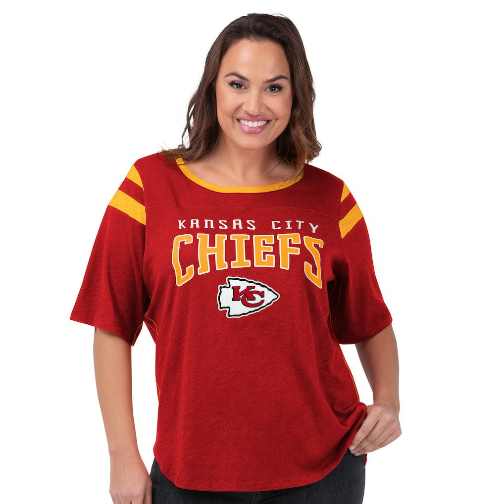 Kansas City Chiefs G-III 4Her by Carl Banks Women's Plus Size Linebacker T-Shirt - Red outlet