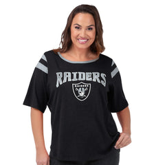 Las Vegas Raiders G-III 4Her by Carl Banks Women's Plus Size Linebacker T-Shirt - Black sale