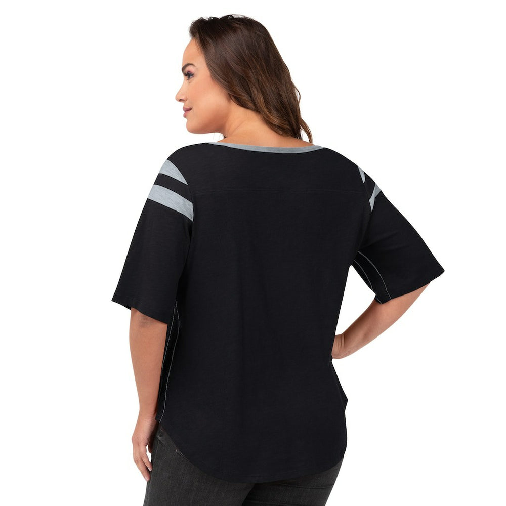 Las Vegas Raiders G-III 4Her by Carl Banks Women's Plus Size Linebacker T-Shirt - Black sale