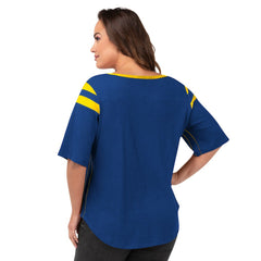 Los Angeles Rams G-III 4Her by Carl Banks Women's Plus Size Linebacker T-Shirt - Royal cheap