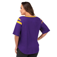 Minnesota Vikings G-III 4Her by Carl Banks Women's Plus Size Linebacker T-Shirt - Purple sale