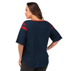 New England Patriots G-III 4Her by Carl Banks Women's Plus Size Linebacker T-Shirt - Navy online