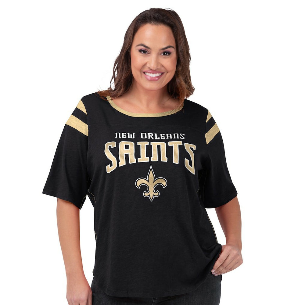 New Orleans Saints G-III 4Her by Carl Banks Women's Plus Size Linebacker T-Shirt - Black online
