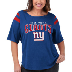 New York Giants G-III 4Her by Carl Banks Women's Plus Size Linebacker T-Shirt - Royal on sale