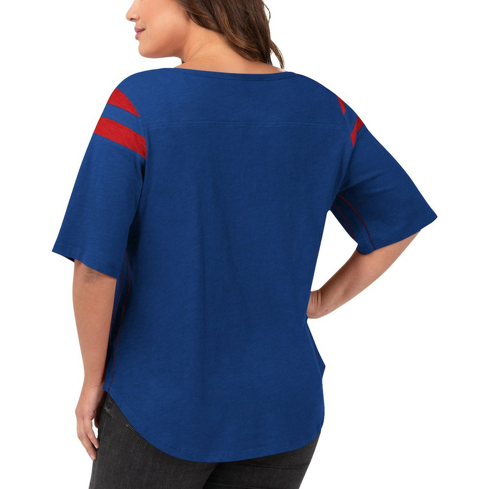 New York Giants G-III 4Her by Carl Banks Women's Plus Size Linebacker T-Shirt - Royal on sale