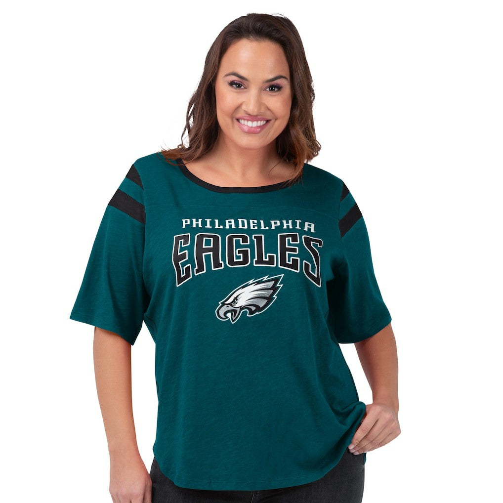 Philadelphia Eagles G-III 4Her by Carl Banks Women's Plus Size Linebacker T-Shirt - Green online
