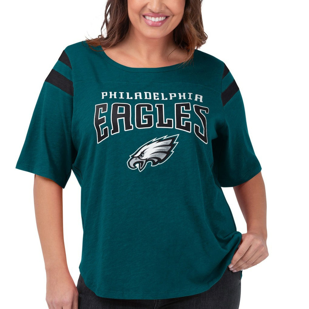 Philadelphia Eagles G-III 4Her by Carl Banks Women's Plus Size Linebacker T-Shirt - Green online