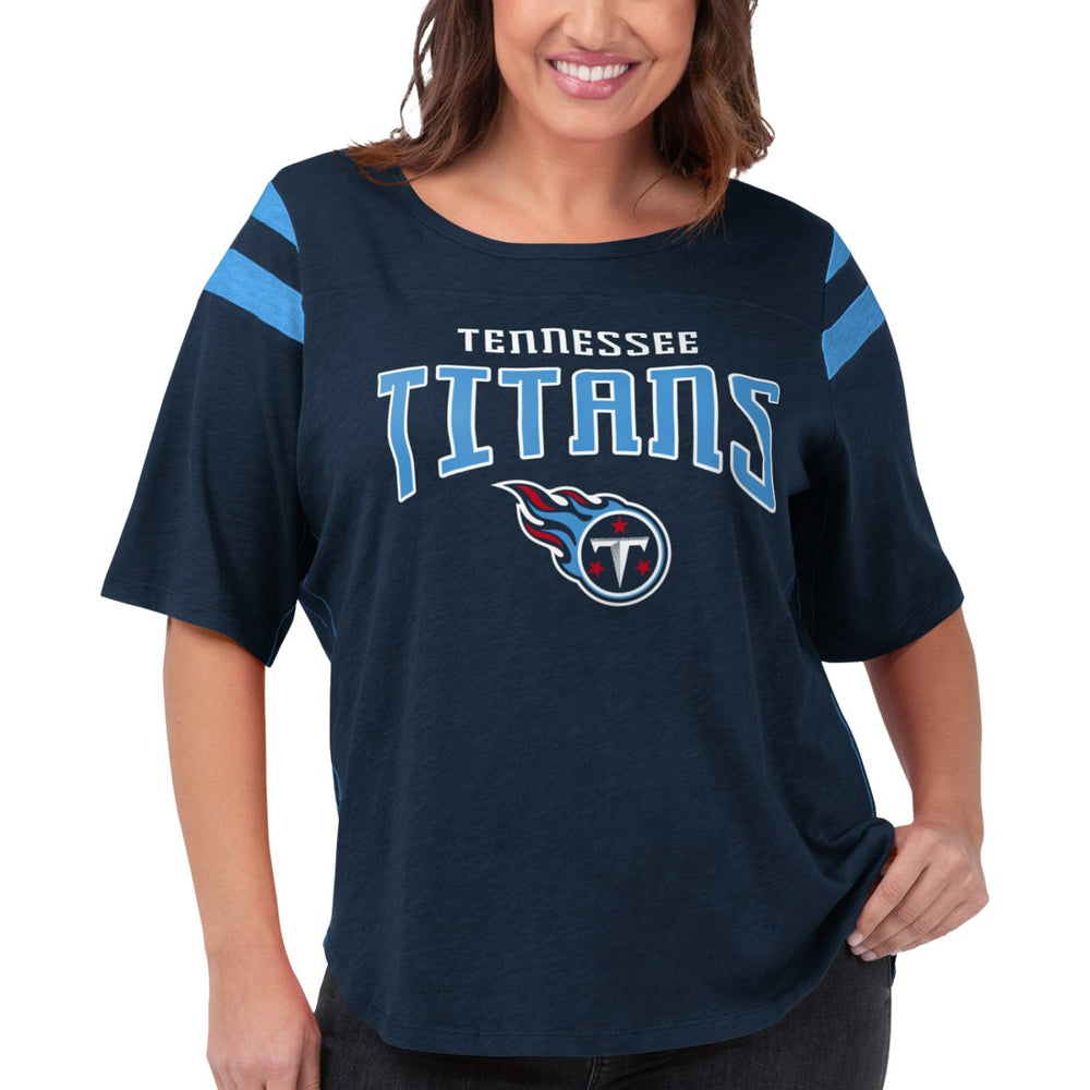 Tennessee Titans G-III 4Her by Carl Banks Women's Plus Size Linebacker T-Shirt - Navy outlet