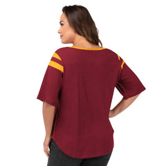 Washington Commanders G-III 4Her by Carl Banks Women's Plus Size Linebacker T-Shirt - Burgundy sale