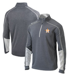 Houston Astros Omni-Wick Shotgun 2.0 Quarter-Zip Pullover Top Charcoal/White