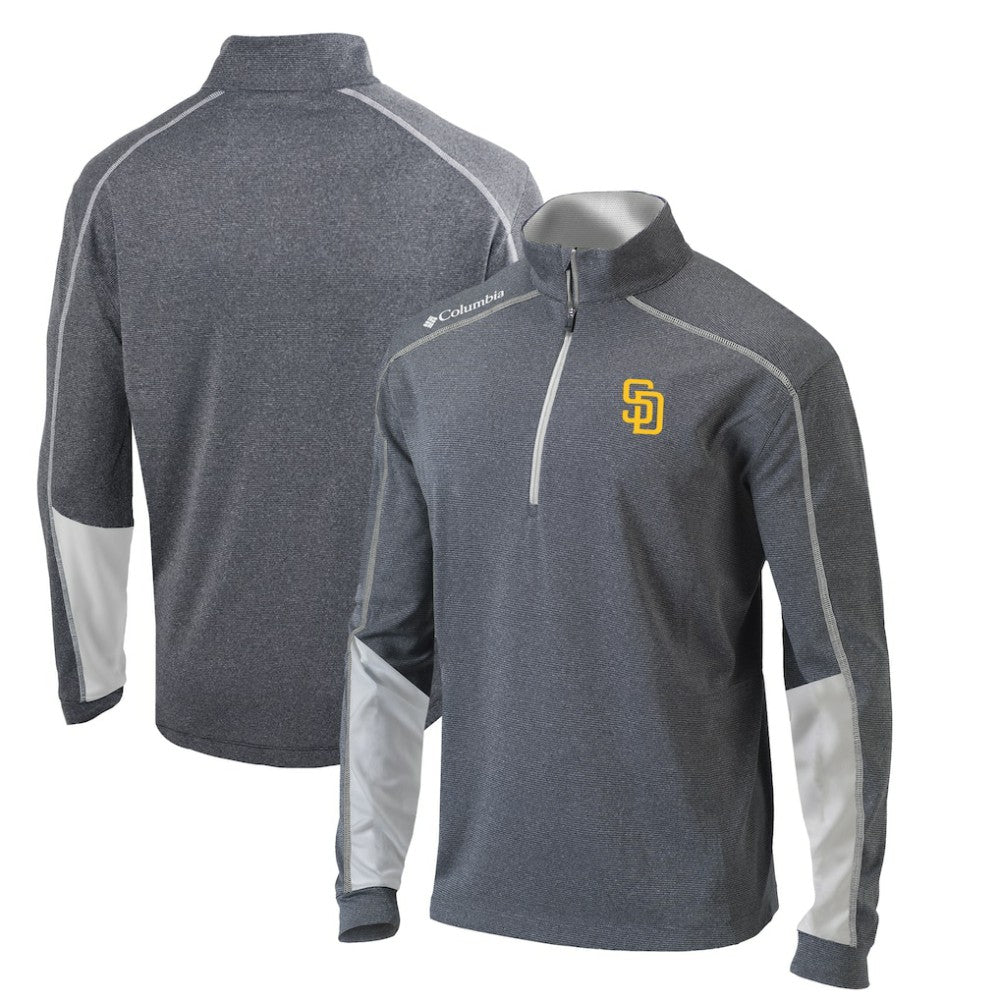 San Diego Padres Omni-Wick Shotgun 2.0 Quarter-Zip Pullover Top Charcoal/White