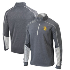 San Diego Padres Omni-Wick Shotgun 2.0 Quarter-Zip Pullover Top Charcoal/White