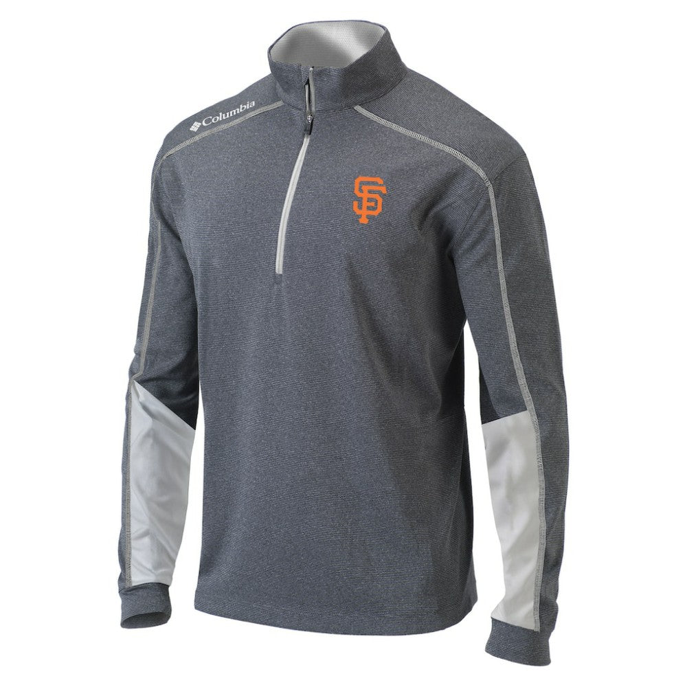 San Francisco Giants Omni-Wick Shotgun 2.0 Quarter-Zip Pullover Top Charcoal/White