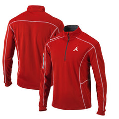 Atlanta Braves Omni-Wick Shotgun Quarter-Zip Pullover Top Red