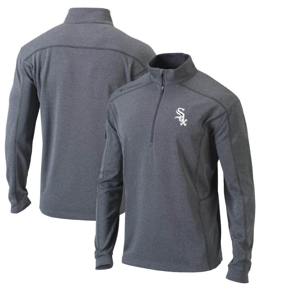 Chicago White Sox Omni-Wick Shotgun Quarter-Zip Pullover Top Heather Gray