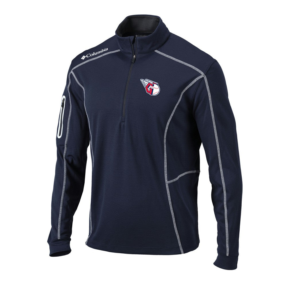 Cleveland Guardians Omni-Wick Shotgun Quarter-Zip Pullover Top Navy
