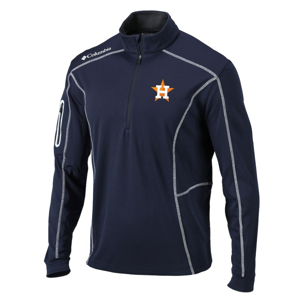 Houston Astros Omni-Wick Shotgun Quarter-Zip Pullover Top Navy