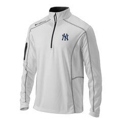 New York Yankees Omni-Wick Shotgun Quarter-Zip Pullover Top White