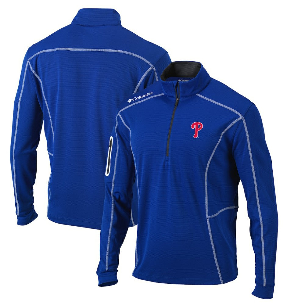 Philadelphia Phillies Omni-Wick Shotgun Quarter-Zip Pullover Top Royal