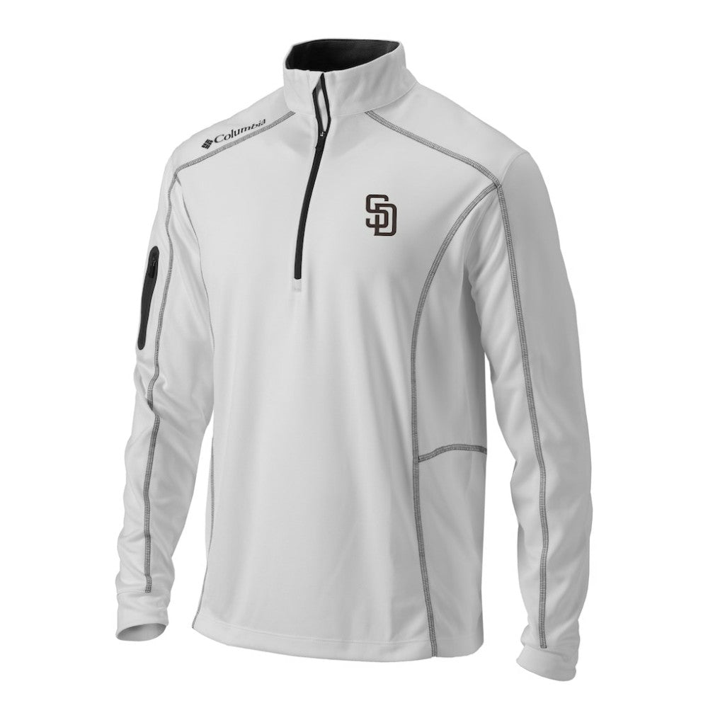 San Diego Padres Omni-Wick Shotgun Quarter-Zip Pullover Top White