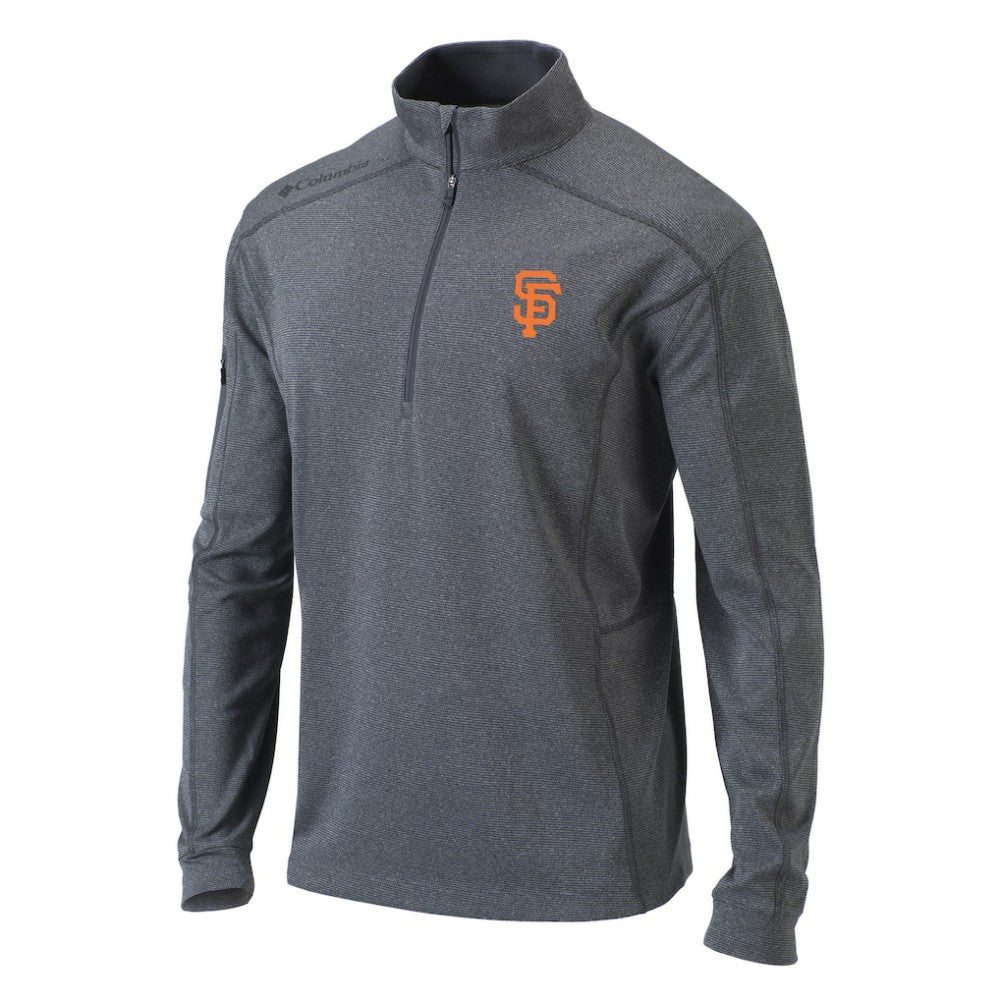 San Francisco Giants Omni-Wick Shotgun Quarter-Zip Pullover Top Heather Gray