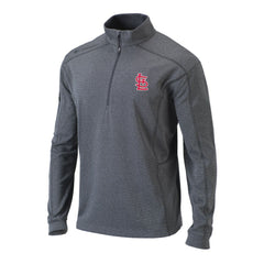 St. Louis Cardinals Omni-Wick Shotgun Quarter-Zip Pullover Top Heather Gray