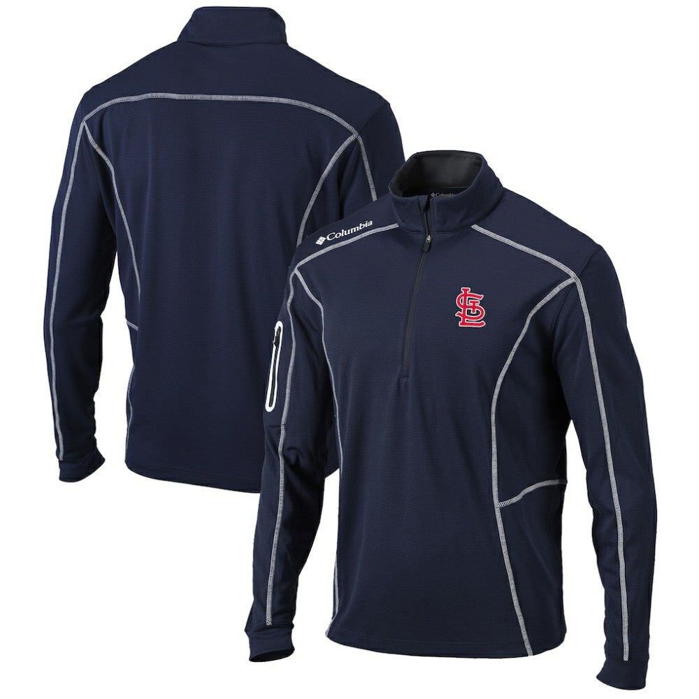 St. Louis Cardinals Omni-Wick Shotgun Quarter-Zip Pullover Top Navy
