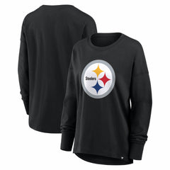 Pittsburgh Steelers Women's Essential Long Sleeve T-Shirt - Black on sale
