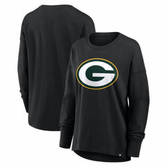 Green Bay Packers Women's Essential Long Sleeve T-Shirt - Black on sale
