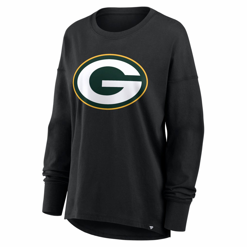 Green Bay Packers Women's Essential Long Sleeve T-Shirt - Black on sale