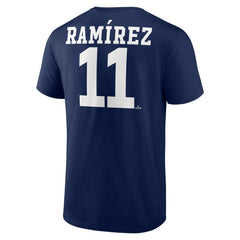 Jose Ramirez Cleveland Guardians Player Icon Name & Number T-Shirt Navy