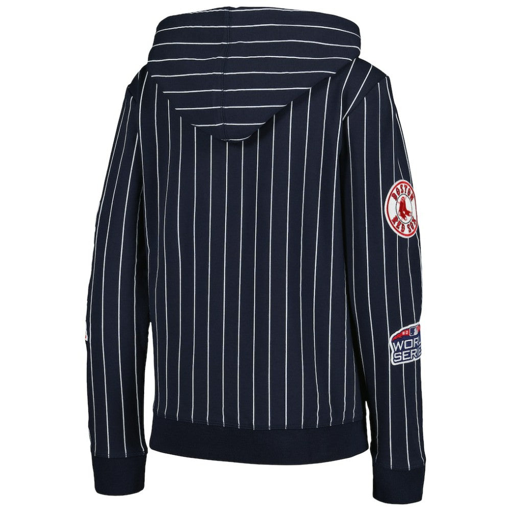 Boston Red Sox Women's Pinstripe Tri-Blend Full-Zip Jacket Navy