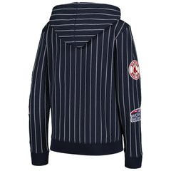 Boston Red Sox Women's Pinstripe Tri-Blend Full-Zip Jacket Navy