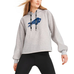 Buffalo Bills DKNY Sport Women's Debbie Dolman Raglan Pullover Hoodie - Heather Gray on sale