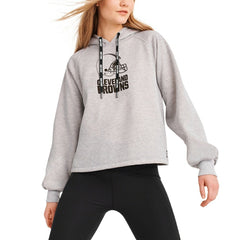 Cleveland Browns DKNY Sport Women's Debbie Dolman Raglan Pullover Hoodie - Heather Gray sale