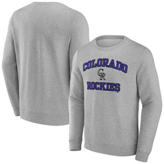 Colorado Rockies Heart & Soul Pullover Sweatshirt Heather Gray