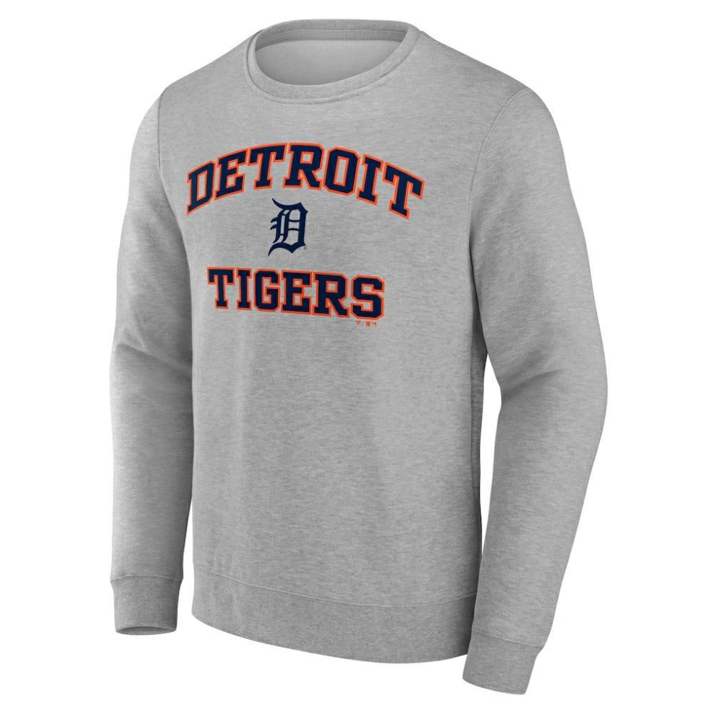 Detroit Tigers Heart & Soul Pullover Sweatshirt Heather Gray