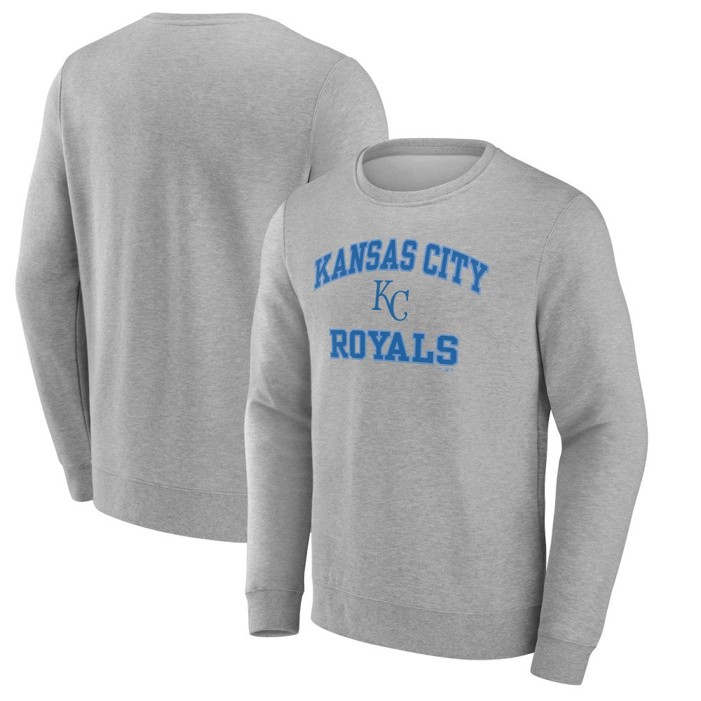 Kansas City Royals Heart & Soul Pullover Sweatshirt Heather Gray