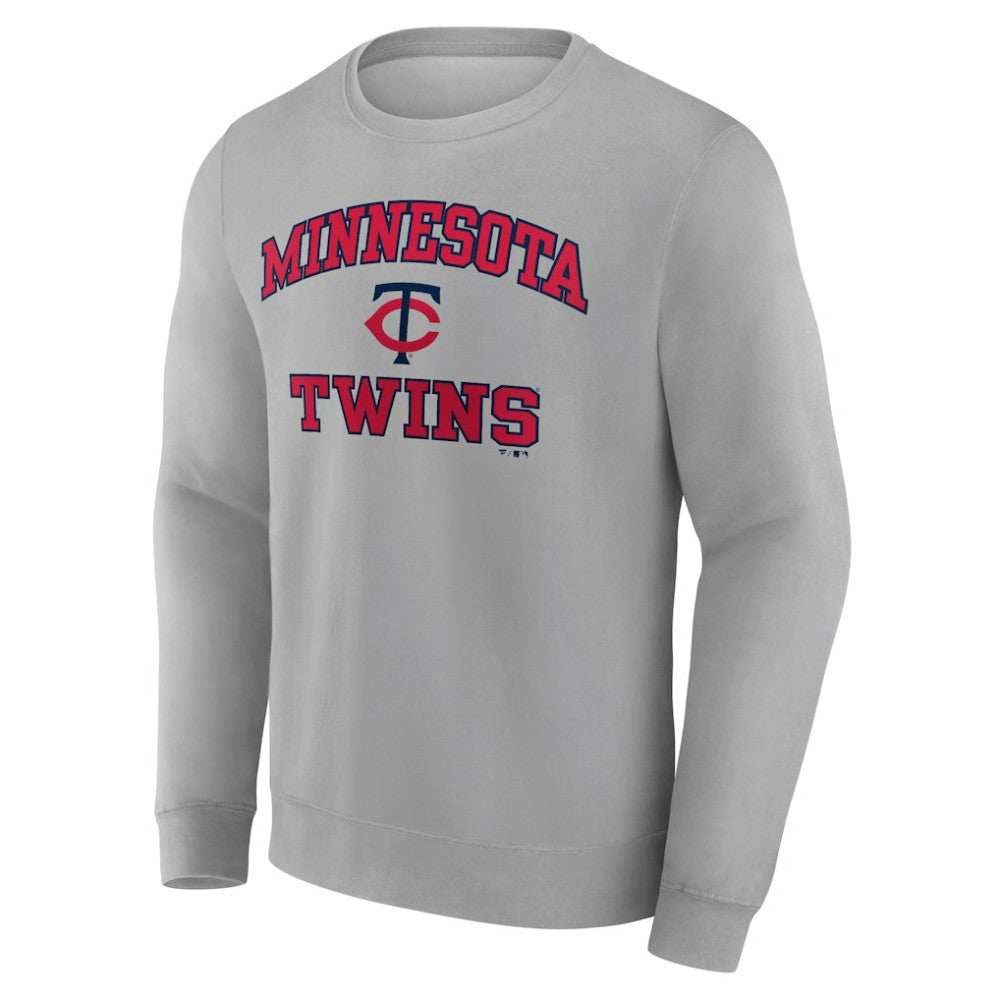 Minnesota Twins Heart & Soul Pullover Sweatshirt Heather Gray