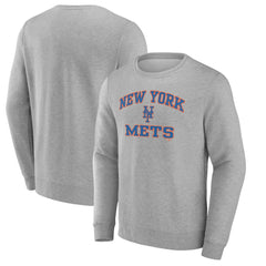 New York Mets Heart & Soul Pullover Sweatshirt Heather Gray