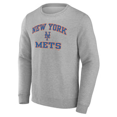 New York Mets Heart & Soul Pullover Sweatshirt Heather Gray